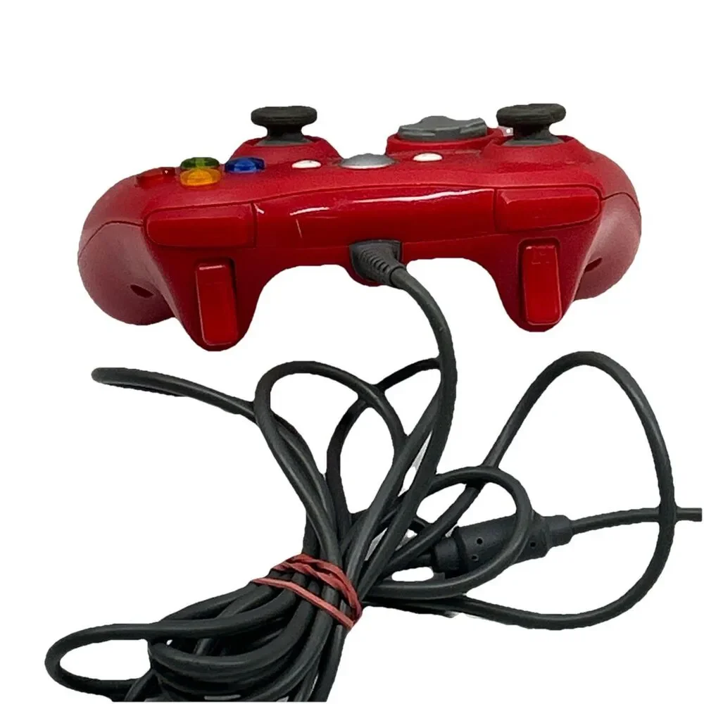 LOT of 2 XBOX controllers red‎ & Black - UNTESTED